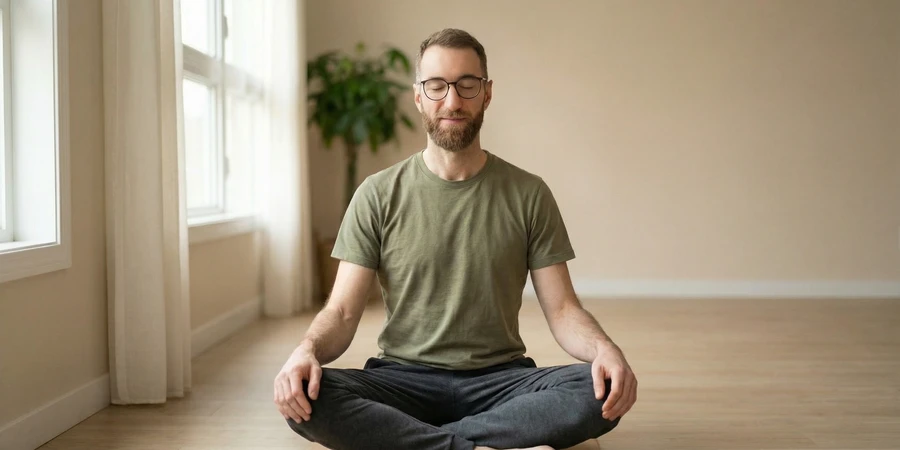 Principiante utilizando bloques y correas de yoga correctamente
