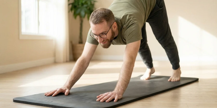 Diferentes materiales de esterillas: PVC, TPE, caucho natural y corcho