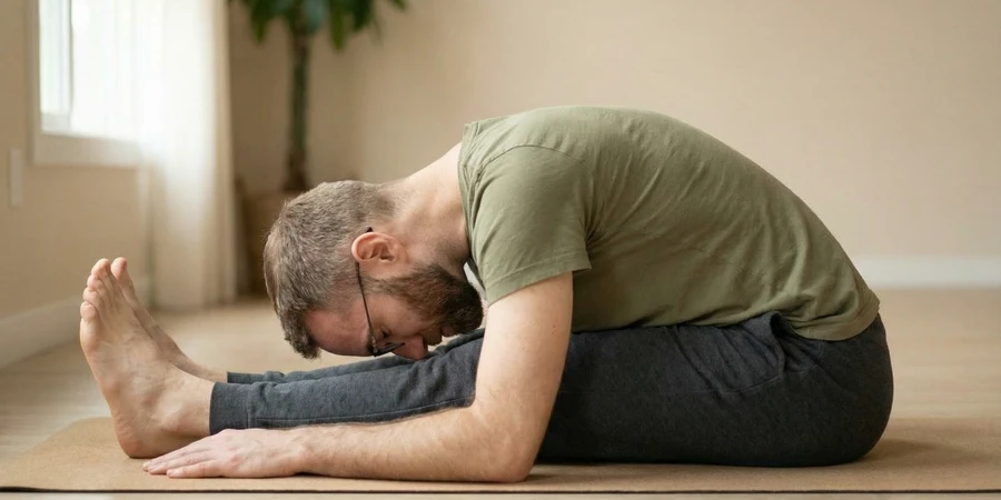 Alineación de la columna vertebral en la pinza sentada