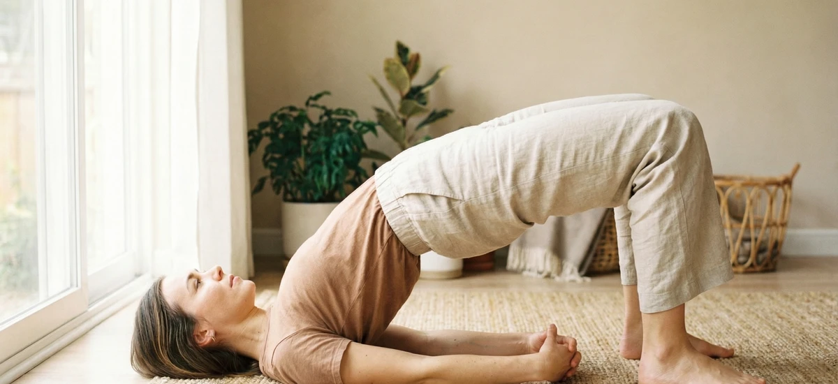 Postura del puente (Setu Bandhasana): fortalece espalda y glúteos