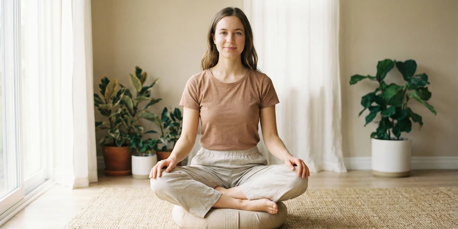 Meditación en silla con correcta alineación postural