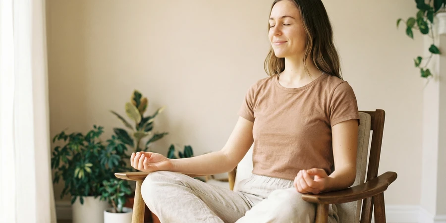 Postura seiza de rodillas con cojín de meditación