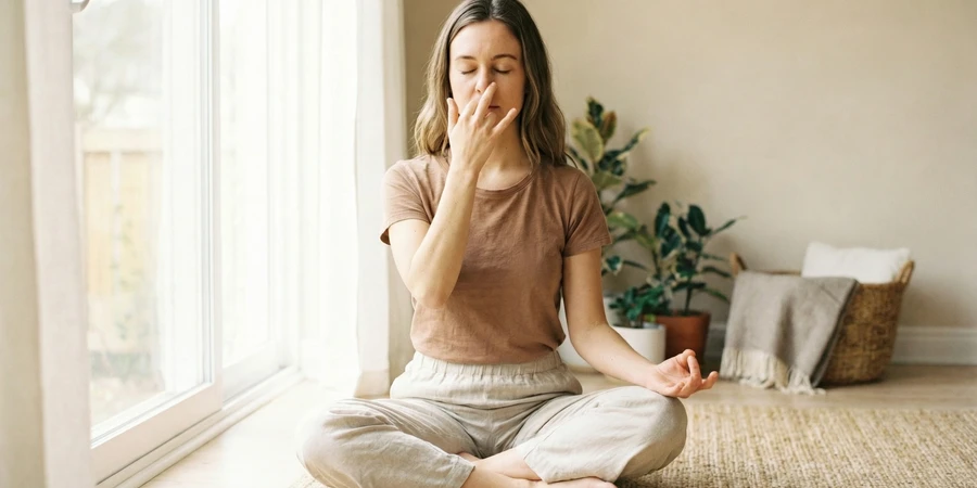 Nadi Shodhana con respiración alterna de fosas nasales