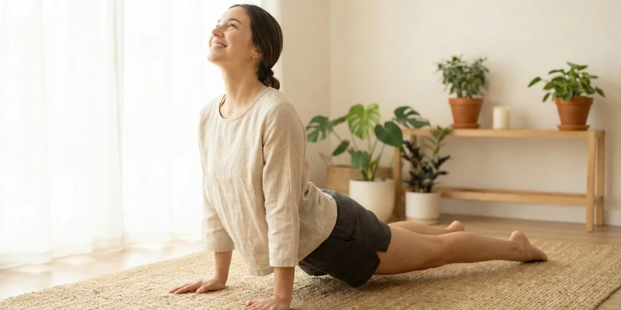 Calentamiento matutino con gato y vaca