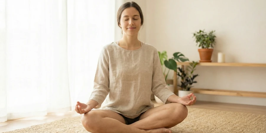 Secuencia de posturas de pie guerrero y triángulo