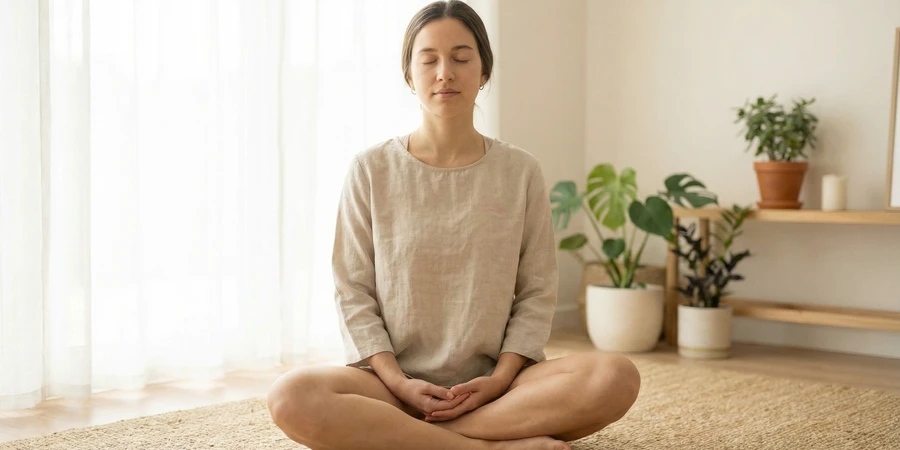 Representación del octavo paso del yoga según los Yoga Sutras de Patanjali