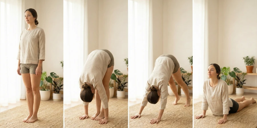 Secuencia matutina energizante de 10 minutos con saludo al sol
