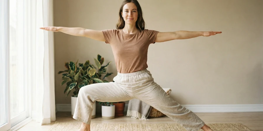 Mujer practicando asanas dinámicas para despertar la energía de Shakti