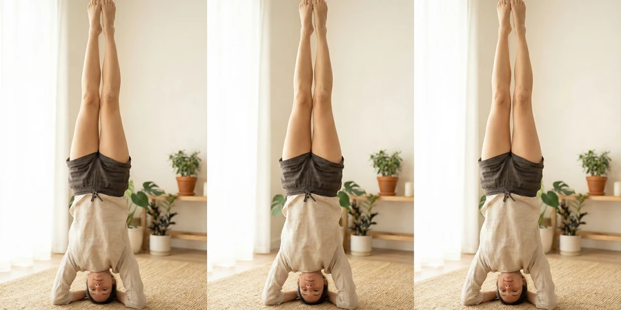 Beneficios de la inversión en Sirsasana: circulación cerebral y claridad mental