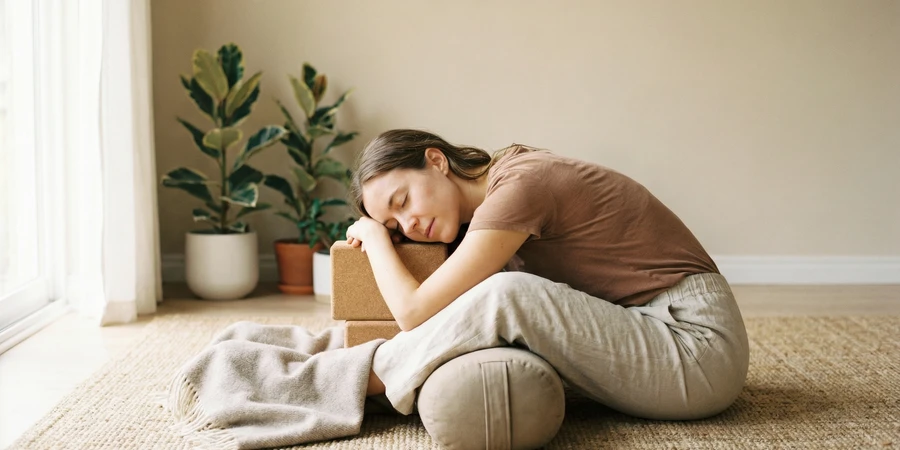 Espacio tranquilo para practicar yin yoga en casa