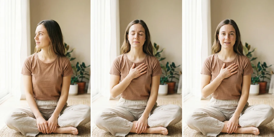 Posturas calmantes de yoga antes de eventos sociales