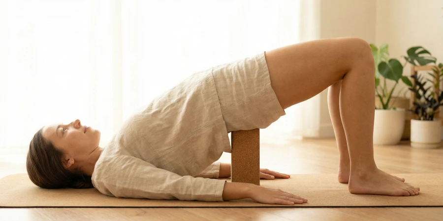 Postura del gato-vaca para movilizar la columna vertebral