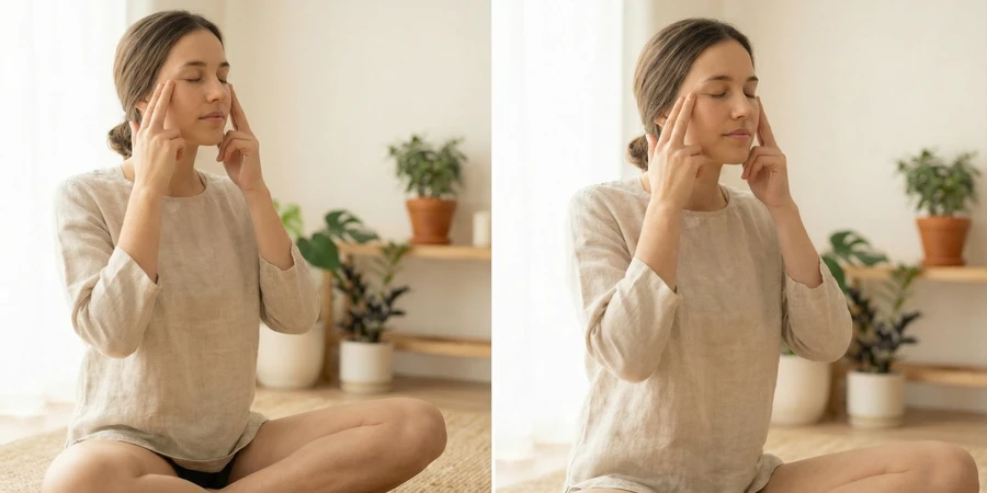 Ejercicios de yoga facial para fortalecer el contorno de ojos