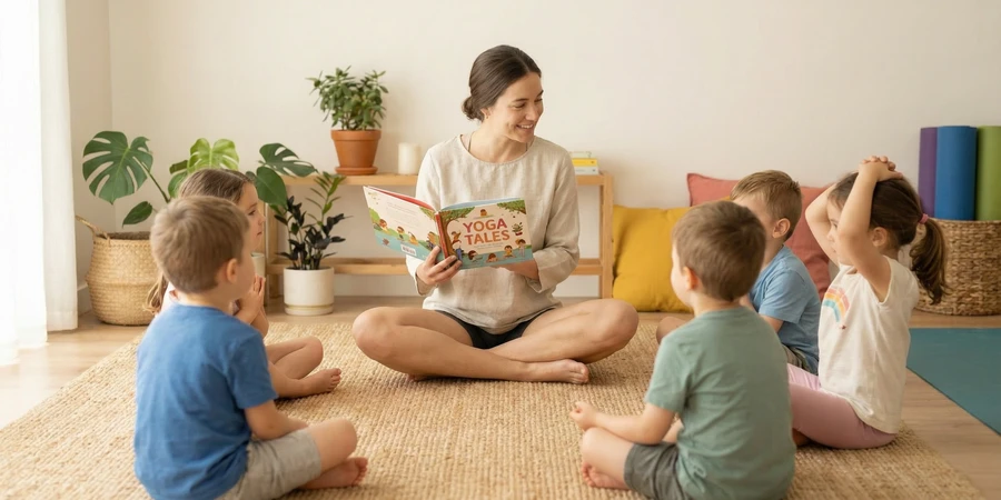 Posturas de yoga adaptadas para niños con nombres de animales