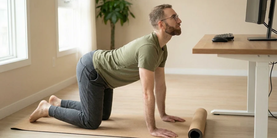 Posturas de cierre de jornada para desconectar del teletrabajo